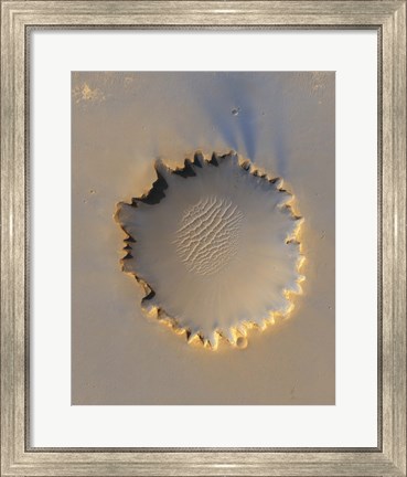 Framed Victoria Crater on Mars Print