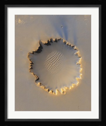 Framed Victoria Crater on Mars Print