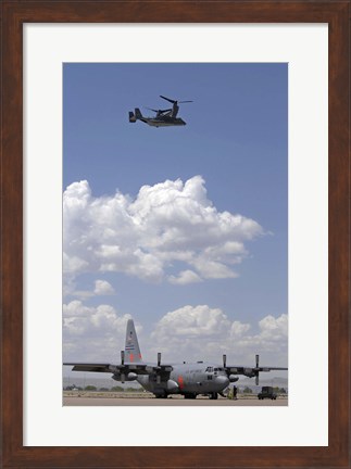 Framed CV-22 Osprey and C-130 Hercules Print