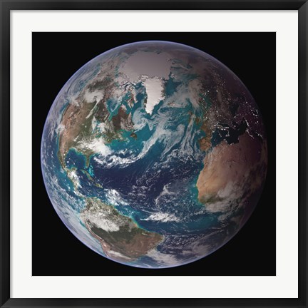 Framed Full View of Earth Print