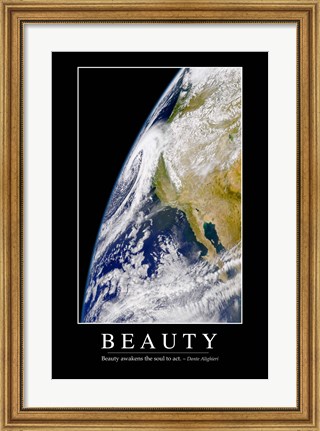 Framed Beauty: Inspirational Quote and Motivational Poster Print