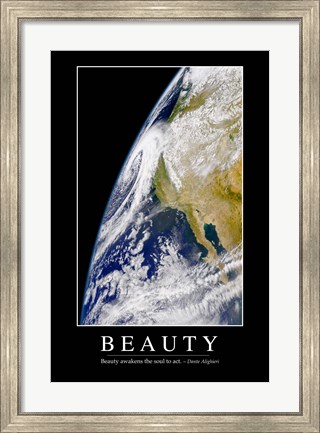 Framed Beauty: Inspirational Quote and Motivational Poster Print