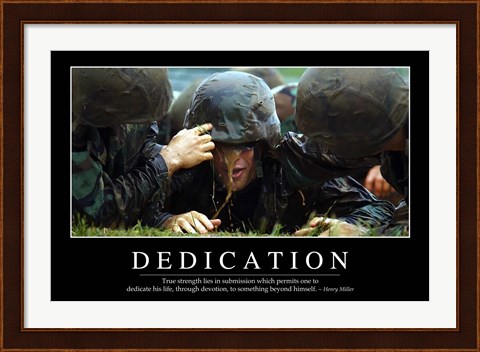 Framed Dedication: Inspirational Quote and Motivational Poster Print