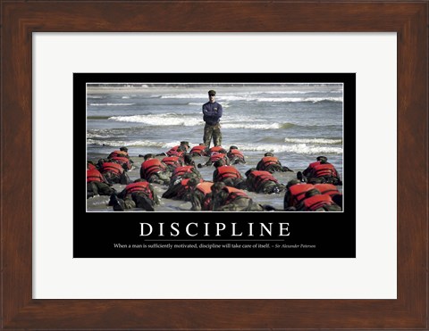 Framed Discipline: Inspirational Quote and Motivational Poster Print