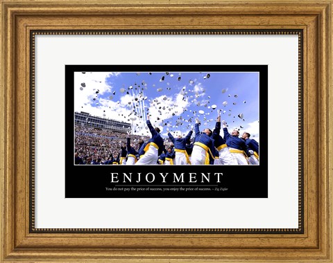 Framed Enjoyment: Inspirational Quote and Motivational Poster Print