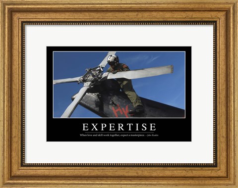 Framed Expertise: Inspirational Quote and Motivational Poster Print