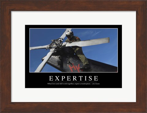 Framed Expertise: Inspirational Quote and Motivational Poster Print