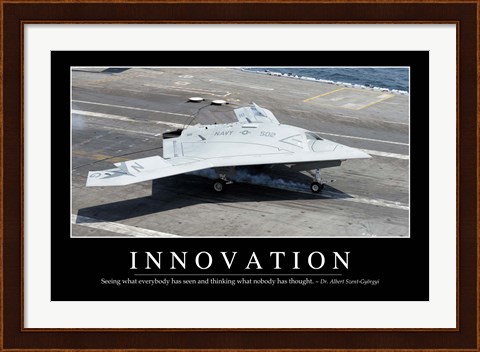 Framed Innovation: Inspirational Quote and Motivational Poster Print