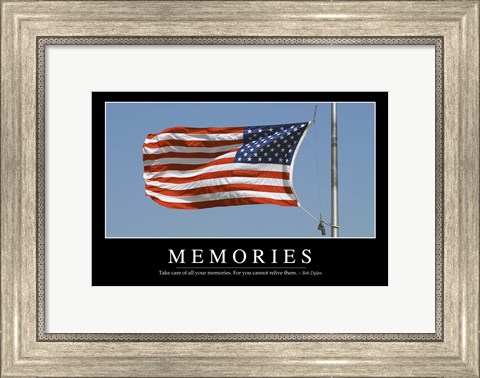 Framed Memories: Inspirational Quote and Motivational Poster Print