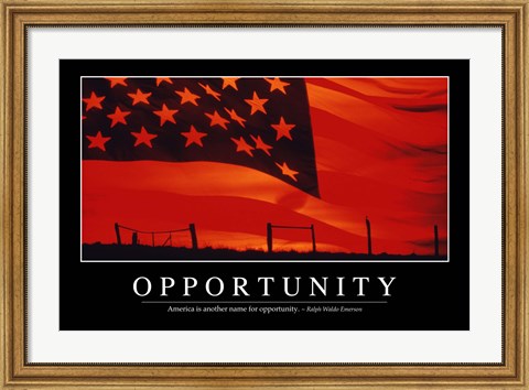 Framed Opportunity: Inspirational Quote and Motivational Poster Print