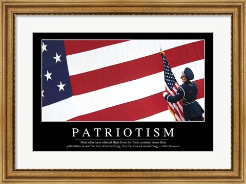 Framed Patriotism: Inspirational Quote and Motivational Poster Print