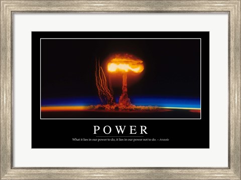 Framed Power: Inspirational Quote and Motivational Poster Print