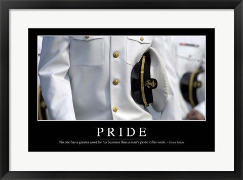 Framed Pride: Inspirational Quote and Motivational Poster Print