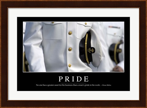 Framed Pride: Inspirational Quote and Motivational Poster Print