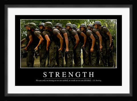 Framed Strength: Inspirational Quote and Motivational Poster Print