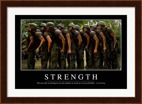 Framed Strength: Inspirational Quote and Motivational Poster Print