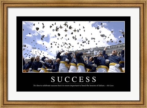 Framed Success: Inspirational Quote and Motivational Poster Print