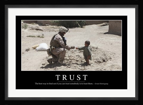 Framed Trust: Inspirational Quote and Motivational Poster Print