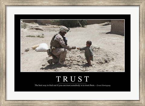 Framed Trust: Inspirational Quote and Motivational Poster Print