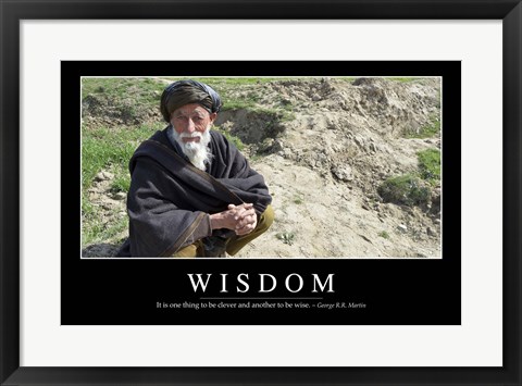 Framed Wisdom: Inspirational Quote and Motivational Poster Print