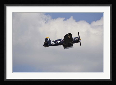 Framed Vought F4U Corsair Print