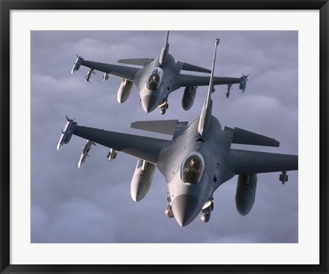 Framed Two F-16 Fighting Falcons Print