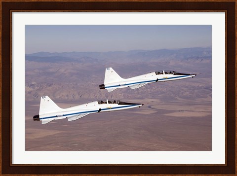 Framed Two T-38A Mission Support Aircraft Print