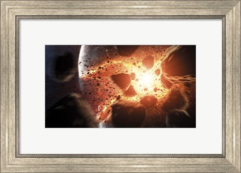 Framed Apocalyptic Space Scene Print