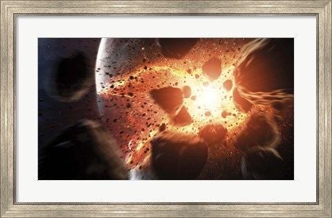 Framed Apocalyptic Space Scene Print