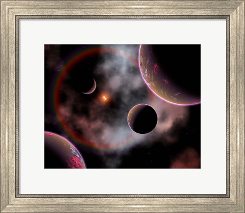 Framed Rose Nebula Print