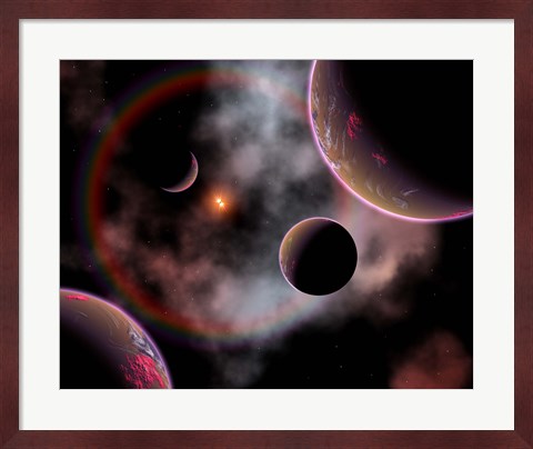 Framed Rose Nebula Print