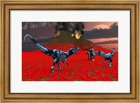 Framed Allosaurus Dinobots Print