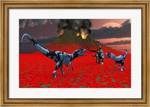 Framed Allosaurus Dinobots Print