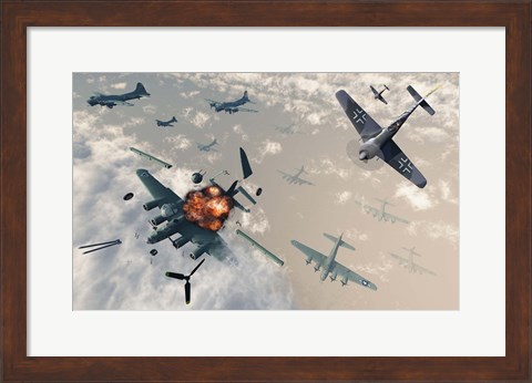 Framed B-17 Flying Fortress Bombers Print
