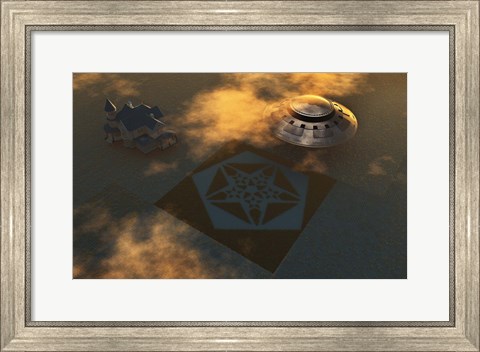 Framed Crop Circles made by Extraterrestrials Print