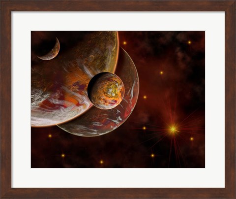 Framed Birth Place of a Star System Print