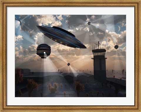 Framed Stealth Technology being Developed on Area 51 Print