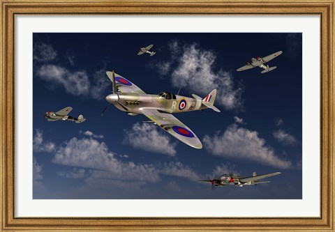 Framed Royal Air Force Supermarine Spitfire Print