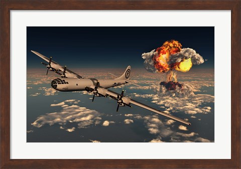 Framed B-29 Superfortress Print