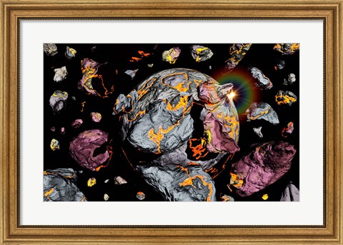 Framed Creation of a New Planet Print