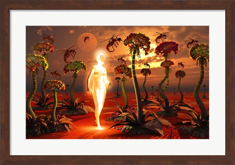 Framed Hive Queen and Insectoid Drones Print
