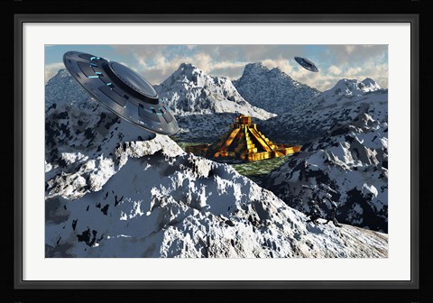 Framed South American City of El Dorado in Winter Print