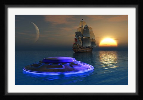 Framed Strange Glowing Objects Print