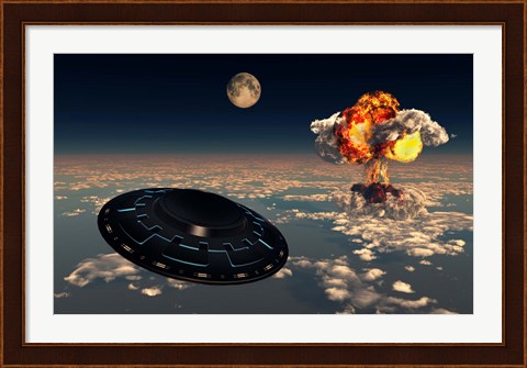Framed UFO Sightings Print
