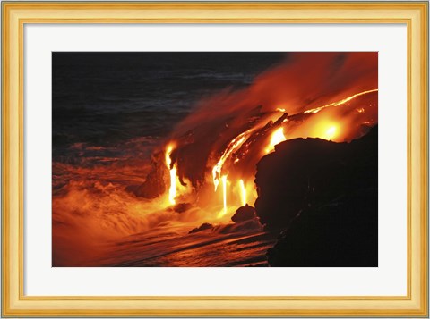 Framed Kilauea Lava Flow Print