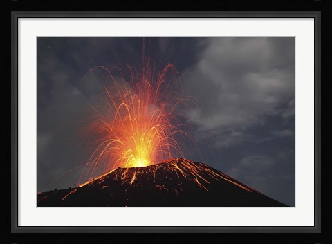 Framed Krakatau Eruption Print