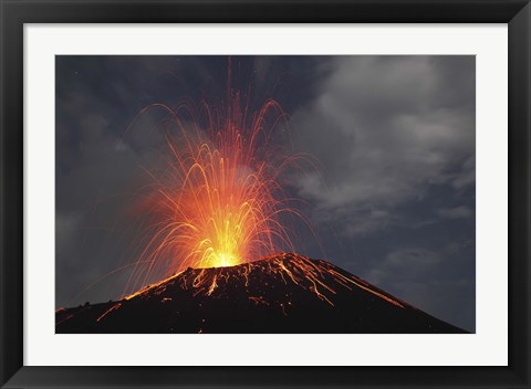 Framed Krakatau Eruption Print