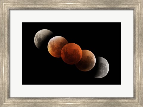 Framed Composite of Lunar Eclipse Print