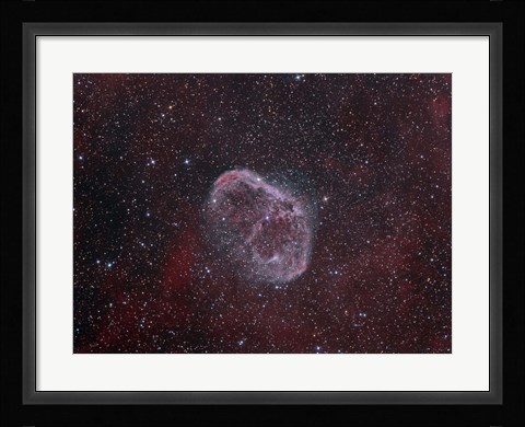 Framed NGC 6888, the Crescent Nebula Print