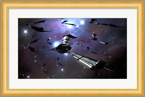 Framed Xeelee Nightfighters Print